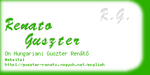 renato guszter business card