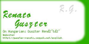 renato guszter business card